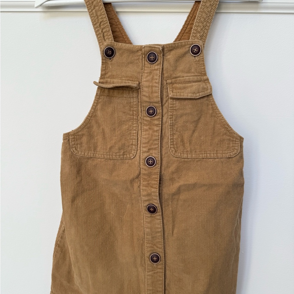 Zara kid’s Tan Corduroy Button-Front Dress